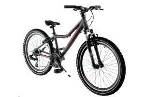 Rower 24 Kands Dragon ALU grafitowo-czerwony 2023