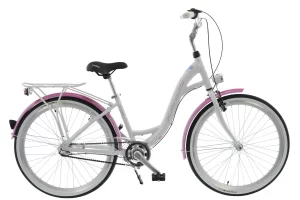 Rower 26′ Kands Escape biało-róż ALU 3-bieg R15 2024